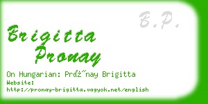 brigitta pronay business card